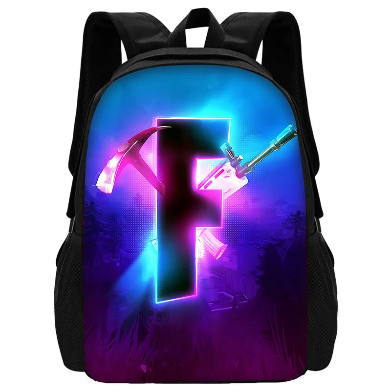 Dětský školní batoh s taškou na oběd, penálem, designem populární hry F-FortniteS – školní taška pro chlapce a dívky, skvělý dárek