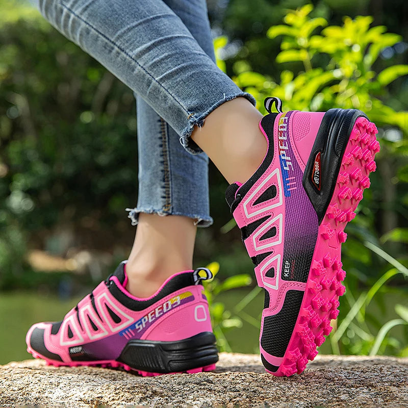 Hiking Shoes Women's Outdoor Hiking Sports Shoes, Non-slip Hunting Tactical Shoes, Breathable Lace-up Climbing Shoes, Cycling