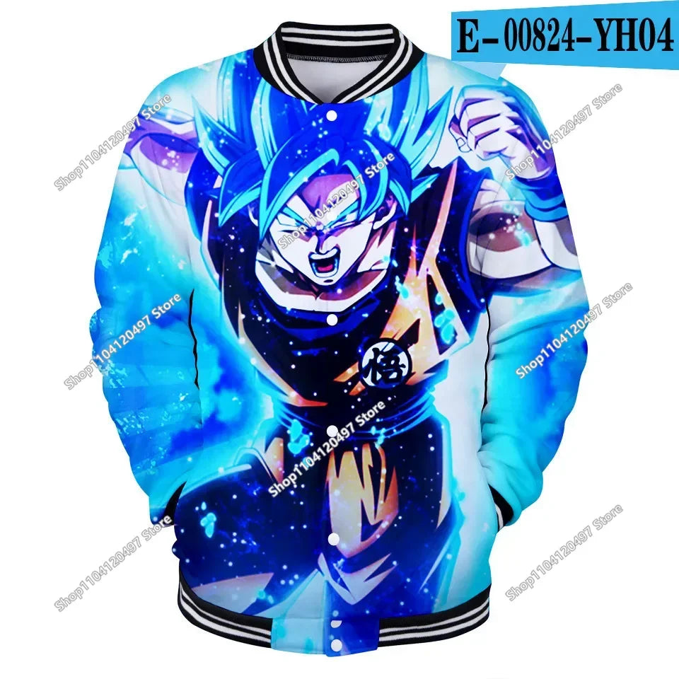 Uniforme de béisbol de estilo urbano de Dragon Ball para hombre, mujer y niños; disfraces de Son Goku para adultos; chaquetas; abrigos de primavera y otoño; cárdigans; sudaderas; regalo
