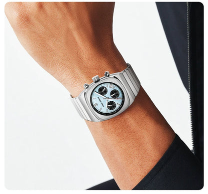 DG9008 Men Watch Original Fashion Brand Quartz Waterproof Luminous Watch For Man Three Small Dial Sport Moon Phase Watch