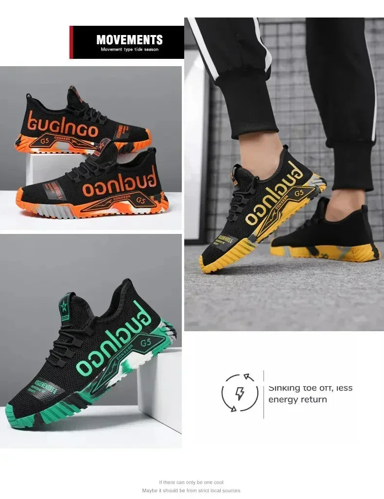 Sportschool Nieuwe gevulkaniseerde wandelsneakers met veters Comfortabele, slijtvaste casual schoenen Wandelschoenen voor de zomer Mesh-ballerina's Modieus Ademend