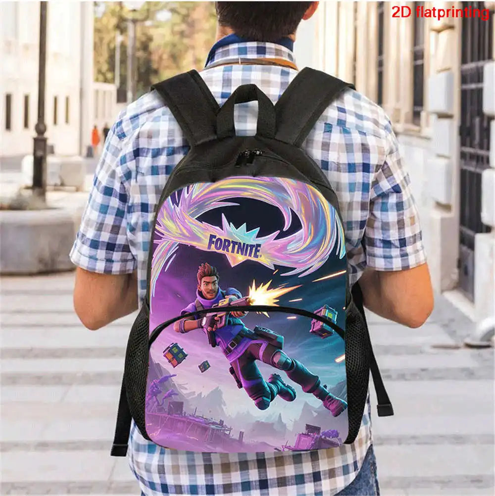 Fortnite 3Pcs Bag Set, Backpack with Front Pocket, Crossbody Bag and Pencil Case, Boys and Girls The Best Gift for Children