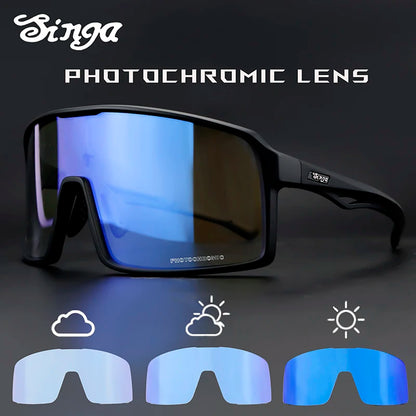 SINGA Photochromic Cycling Sunglasses Sport Glasses Road Bike Glasses MTB Eyewear for Man Women Riding Goggle Cycling Glasses