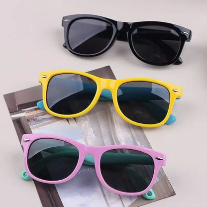 Polarized Kids Sunglasses TR90 Silicone Gel Frame Classic Square Children Sun Glasses Girls Boys Multi Color Baby Goggles UV400