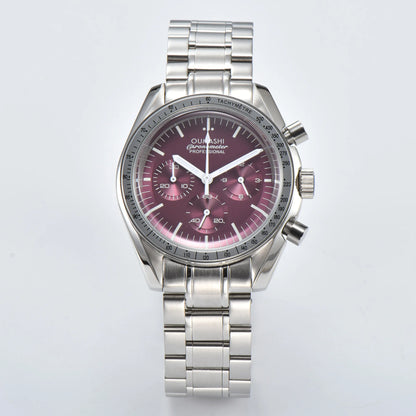 Moons Men's Watch for Man Fashion Quartz Watch Waterproof Chronograph AR Sapphire Glass