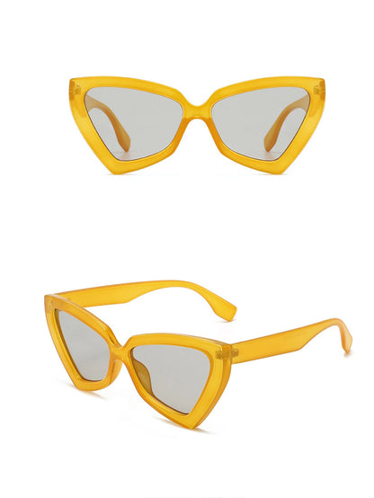 New Vintage Triangle Polygon Sunglasses Women Men Vintage Glasses Retro Cat Eye Sun Glasses Female Male Eyewear Eye Glasses