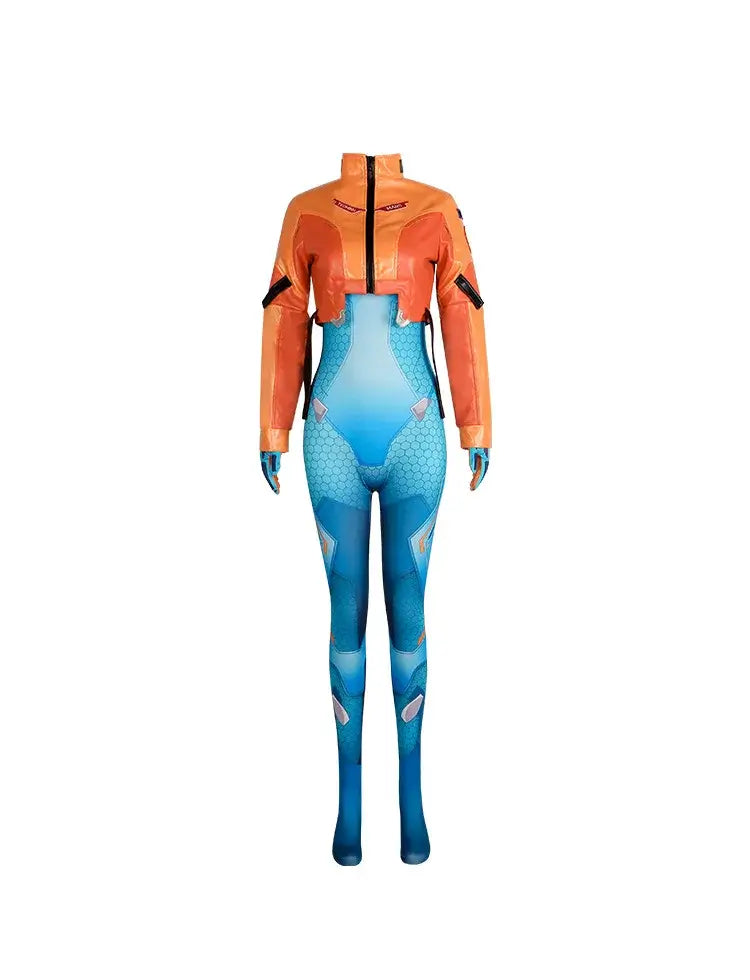 Disfraz de cosplay de Juno de Overwatch 2, set completo con peluca y traje, ropa de heroína de apoyo, atuendo de Halloween y carnaval para mujeres y niñas Juno Teo Minh