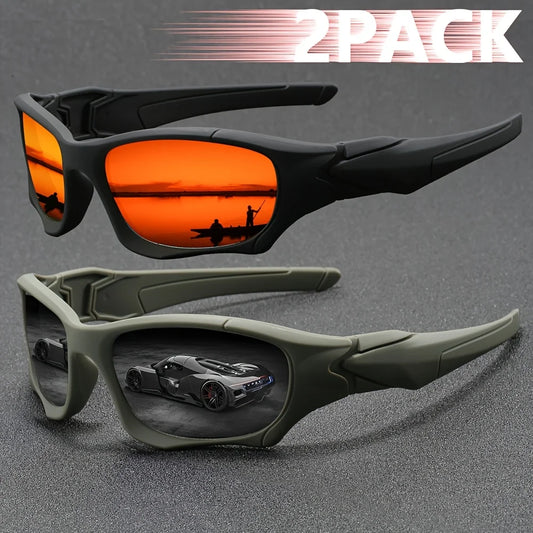 Tactical Windproof Fishing Sunglasses Men Women Classic Camouflage Shades with UV Protection for Outdoor Driving Cycling Hiking
