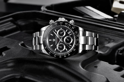 2025 PAGANI DESIGN  New PD1644 Meteorite Dial Fashion Men Quartz Wristwatches 100M Sapphire Glass Chronograph relogio masculin