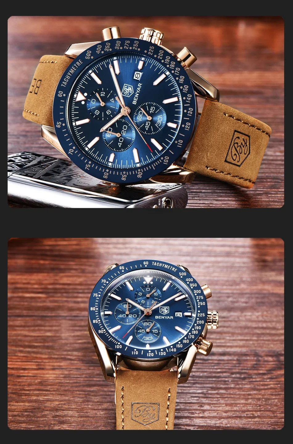 Men Watch BENYAR Top Brand Luxury Full Steel Business Quartz Watch Men Casual Waterproof Sports Watches Clock Relogio Masculino
