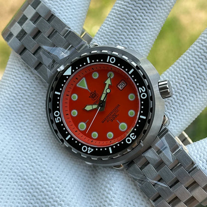 STEELDIVE Popular SD1975 47.5MM Case Red Dial 300M Waterproof AR Sapphire Glass Tuna Dive Men's NH35 Automatic Watches for You