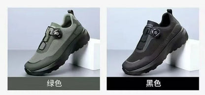 Original, neu, Herren, Sneaker mit drehbarem Knopf, Fahrsneaker, Plateau-Freizeit- und Wanderschuhe, Outdoor, strapazierfähige Lauf- und Sportschuhe, Plus-Größe