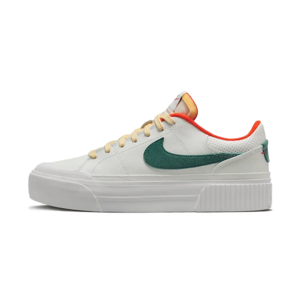 Nike Court Legacy Lit Leather Comfort Slip-Resistant Cushioning Durable Low-Top Tennis Shoe Women's DM7590-100