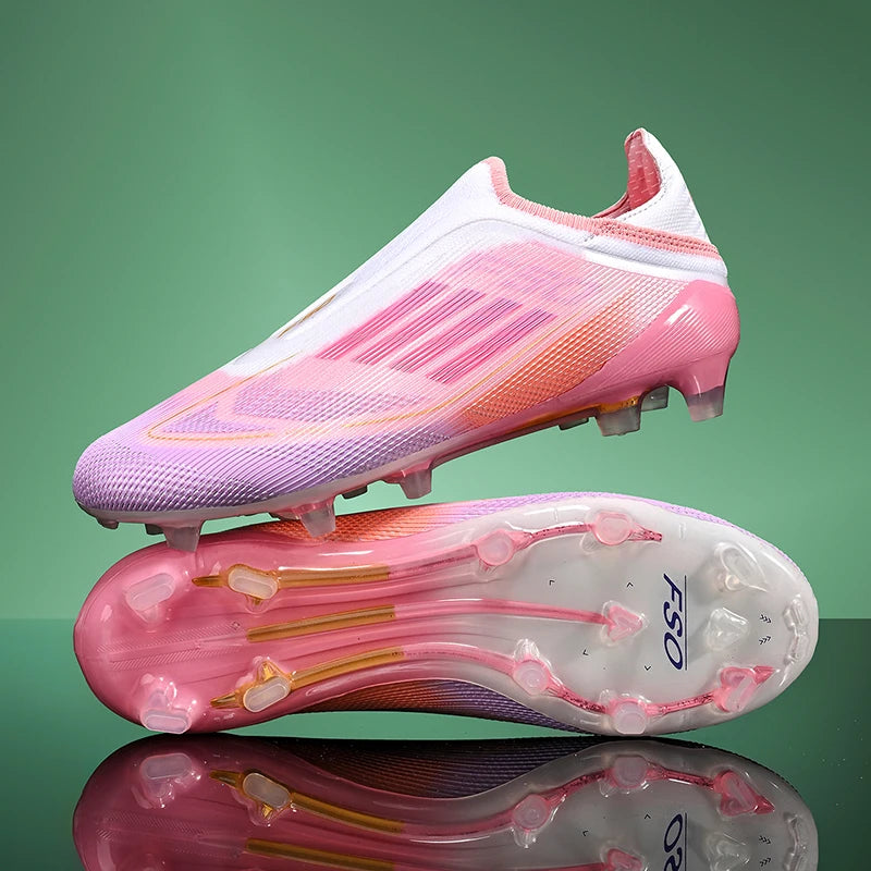 Nouvelles chaussures de football pour hommes, crampons de sport d'extérieur pour garçons et adultes, bottes de football d'entraînement respirantes, antidérapantes, à crampons longs, confortables
