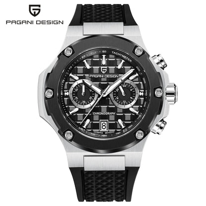 Relógios de quartzo para homem PAGANI DESIGN – Cronógrafo desportivo de luxo, estanque, com ponteiros luminescentes e vidro de safira com tratamento antirreflexo