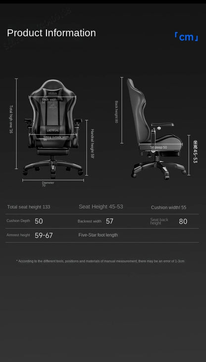 New Gaming Chair 9D Mechanical Dynamic Armrests 3D Lumbar Support Wide Seat Ergonomic Chair Gaming  Live Streaming  Swivel Chair