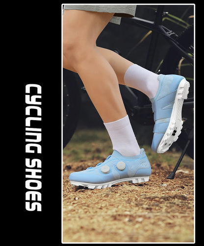 Men's MTB Cycling Shoes New Women's Pink Self-Locking Cleats Speed Road Bicycle Shoes Flat Trail Racing SPD Mountain Bike Sneakers