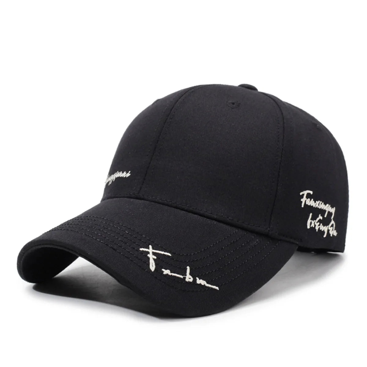 Deep-Top Large-Brim Baseball Cap for Women, 2026 New Style, Face-Slimming, Wide Brim, Summer Sun Protection Hat, Embroidered Letters, Fashionable for Men