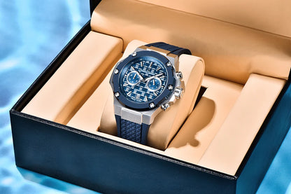 Relógios de quartzo para homem PAGANI DESIGN – Cronógrafo desportivo de luxo, estanque, com ponteiros luminescentes e vidro de safira com tratamento antirreflexo