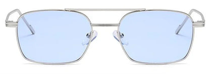 NEW Sun Glasses Unisex Double Beam Anti-UV Spectacles Personality Eyeglasses Simplity Ornamental Alloy Frame Sunglasses