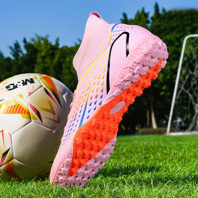 Men Football Boots Professional Turf Futsal Match Grass Unisex Outdoor Training Soccer Shoes Soccer Cleats Non-slip Breathable