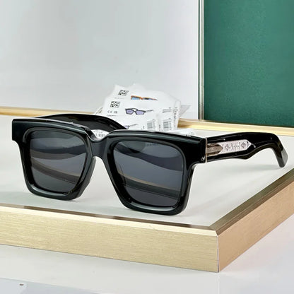 Designer Men's Sunglasses Acetate Square Women Luxury Fashion High Quality UV400 Street Fashion Style Optical Glasses with Case