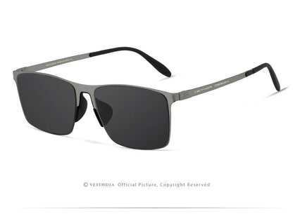 VEITHDIA Brand Fashion Sunglasses Stainless Steel High-definition Nylon Lens Polarized UV400 Eyeglasses For Men Women,  8212