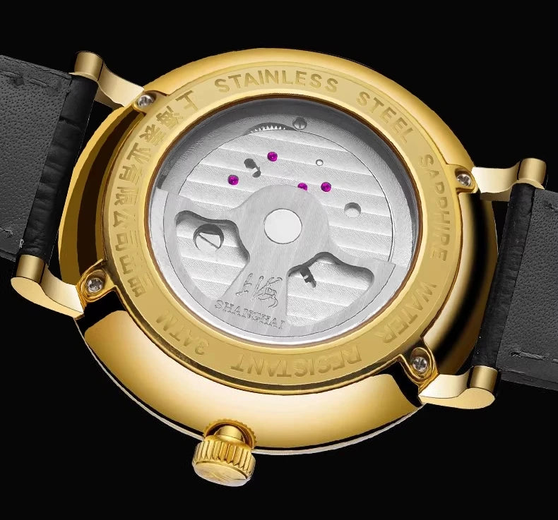 Shanghai The Bund Sky Dome Series Men's Mechanical Watch 42mm Center Flywheel Automatic Watch Limited Edition Brand Watches 865