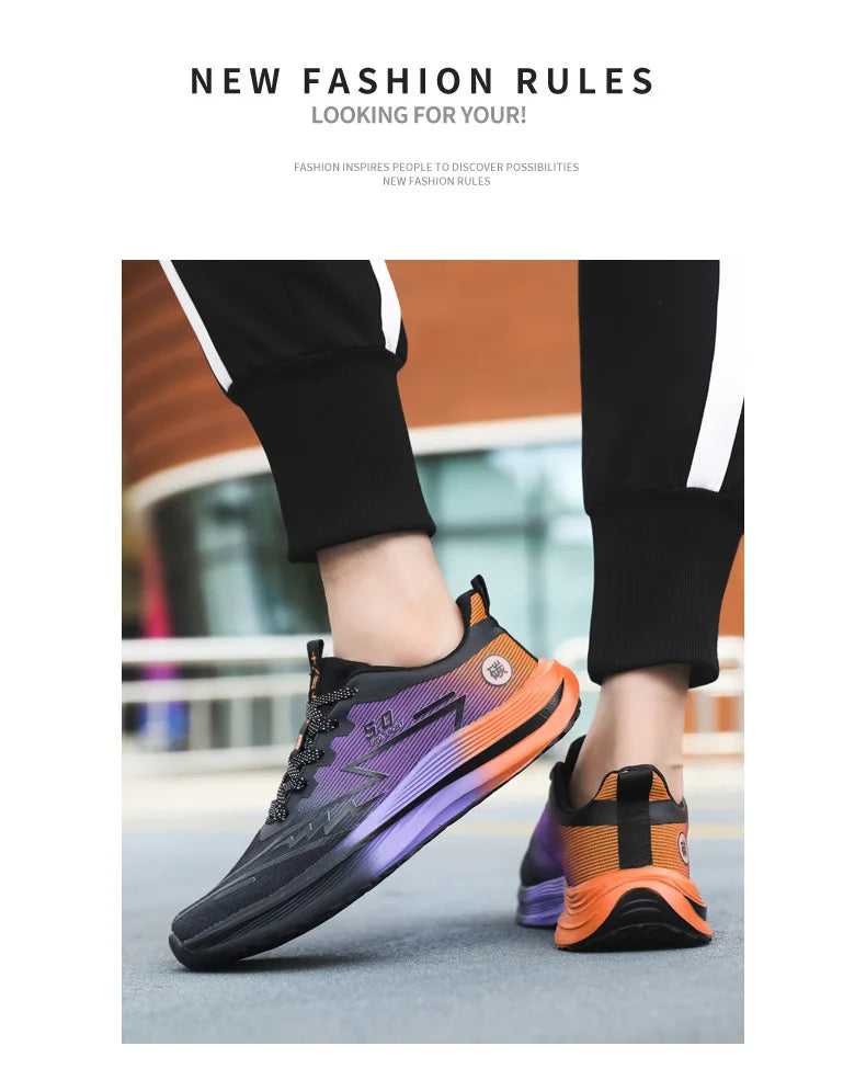 Unisex Lightweight Breathable Running Shoes Sporty Casual Low Top Flat Laced Footwear for Men And Women in Various Colors