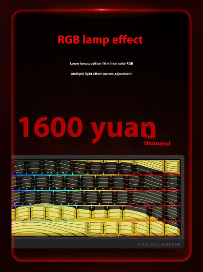 FGG Madlions Mad60 Mad68 He Mechanical Keyboard Magnetic Switch 8k Wired RGB Hot Swap Custom Keyboard Esport Game Gift Accessory