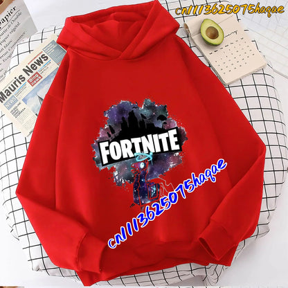 Fortnite Game Printed Children's Hoodies Cartoon Comfortable Suit Loose Long Sleeve Tops Autumn Winter Clothes