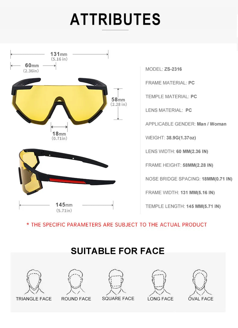 Sports Once-piece Shield Sunglasses Women Men 2026 Luxury Brand Designer Outdoor Cycling Steampunk Sun Glasses For Male Eyewear