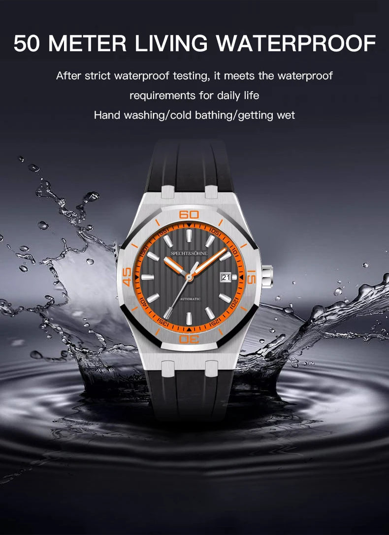 New Arrivals Specht & Söhne Dive Watch 40MM Miyota 8215 Automatic Mechanical Watches For Men Octagon Bezel Steel Reloj Hombre