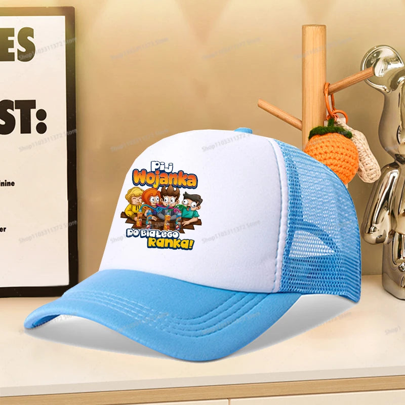 Wojan Teams Mesh Baseball Cap Cute Cartoon Summer Outdoor Sports Sun Hat Fashion Parent-child Activity Breathable Sunbonnet Gift