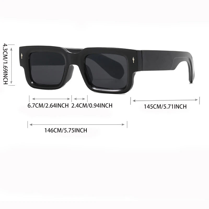 1pc Unisex Casual Simple Style Square Plastic Frame Fashion Glasses Suitable For Daily Life Outdoor Street-Photography Vacation
