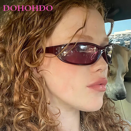 2025 Luxury Brand Design Retro Candy Color Y2K Punk Sunglasses Women Fashion Rivets Outdoor Sports Punk Men Trending Sun Glasses