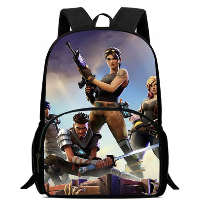 Classic Game FortniteS -lasten reput pojille ja tytöille, oppilaan syntymäpäivälahja, koululaukut, suuri kapasiteetti, retkeilyyn sopiva kestävä reppu