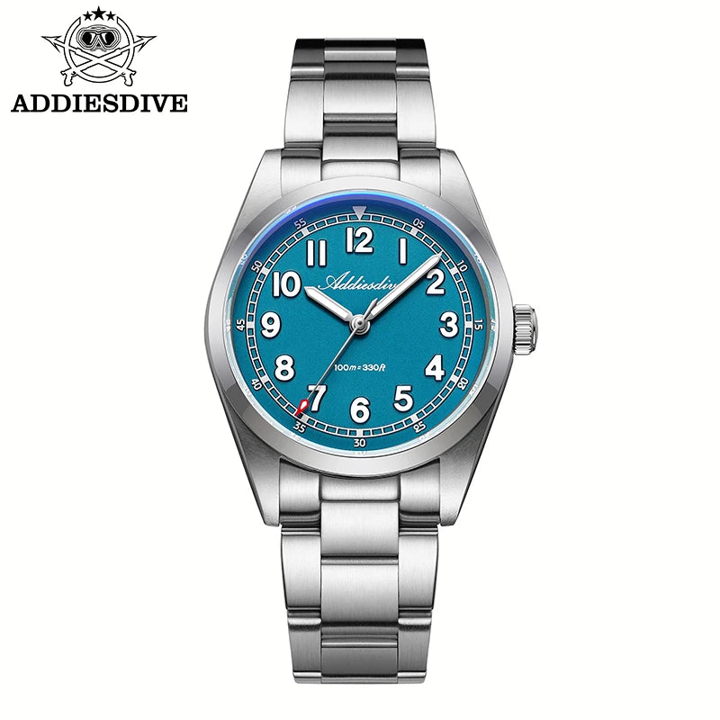 ADDIESDIVE 2026 New Men's Luxury Quartz Watch 100m Water Resistance Sapphire Crystal Japanese Movement BGW9 Blue Lume AD2521