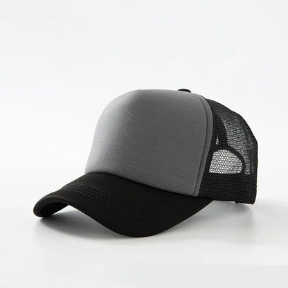 Custom Hat with Logo Printing Polyester Mesh Trucker Hat Adjustable Dad DIY Logo Baseball Cap for Men Women