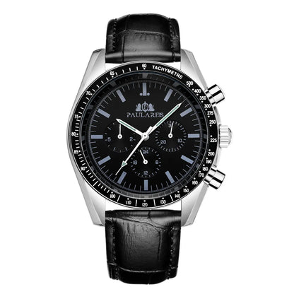 PAULAREIS P Brand Luxury Men Mechanical Watches Calendar Business Watch Mens Sports Waterproof Stainless Steel Automatic Watches