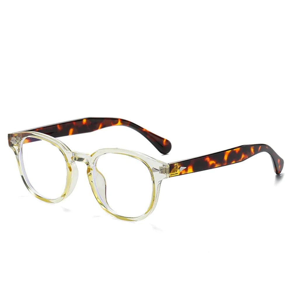 JNPCXI Quality New Retro Round Sunglasses Women Fashion Rivets Decoration Shades UV400 Men Punk Leopard Sun Glasses