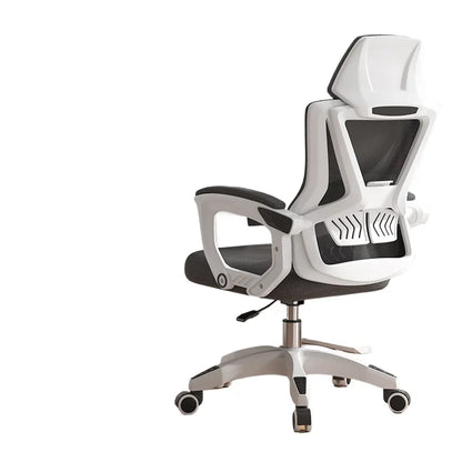 Chaise de bureau ergonomique, chaise d'ordinateur confortable et rembourrée pour la maison, chaise d'étude réglable et inclinable en forme d'arc pour un usage domestique