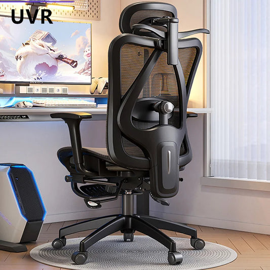 UVR Living Room Office Chair Household Ergonomic Design Armrest Backrest Stool Lift Adjustable Boss Chair Game Athletics Chair
