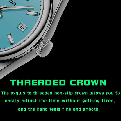 BENYAR 39mm Automatic Mechanical Watch Seagull Movt Men Stainless Steel 100M Waterproof Clock BWG-9 Luminous Reloj Hombre