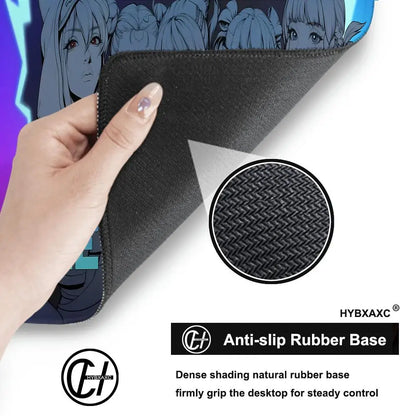Mousepad gaming Sexy Anime Girls HYBXAXC pentru laptop și birou, covoraș moale din cauciuc pentru masă, XXL, mare, pentru computer, joc Overwatch și tastatură