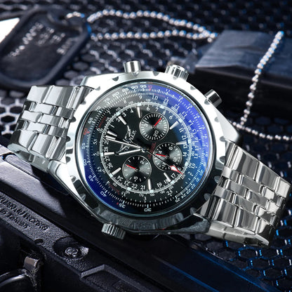 JARAGAR 212 Mechanisch automatisch herenhorloge, modieus, zakelijk, luxe, weekkalender, herenhorloge, premium cadeau, Reloj Hombre
