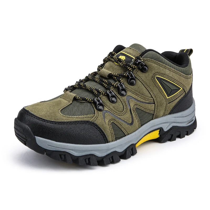Scarpe da trekking da uomo in pelle scamosciata, sneakers outdoor da trail, scarpe da arrampicata antiscivolo e traspiranti, scarpe sportive da montagna da uomo