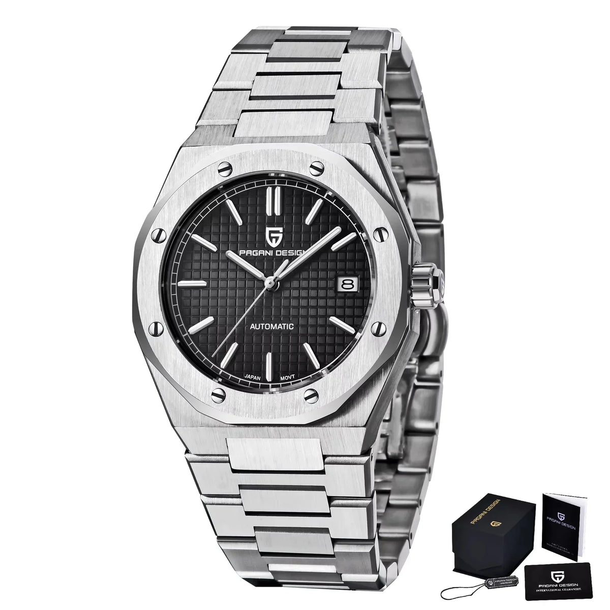 PAGANI DESIGN PD1673 Miyota 8215 Men's Fashion Watch 40MM Sport Automatic Mechanical Stainless Steel 100M Waterproof Watch