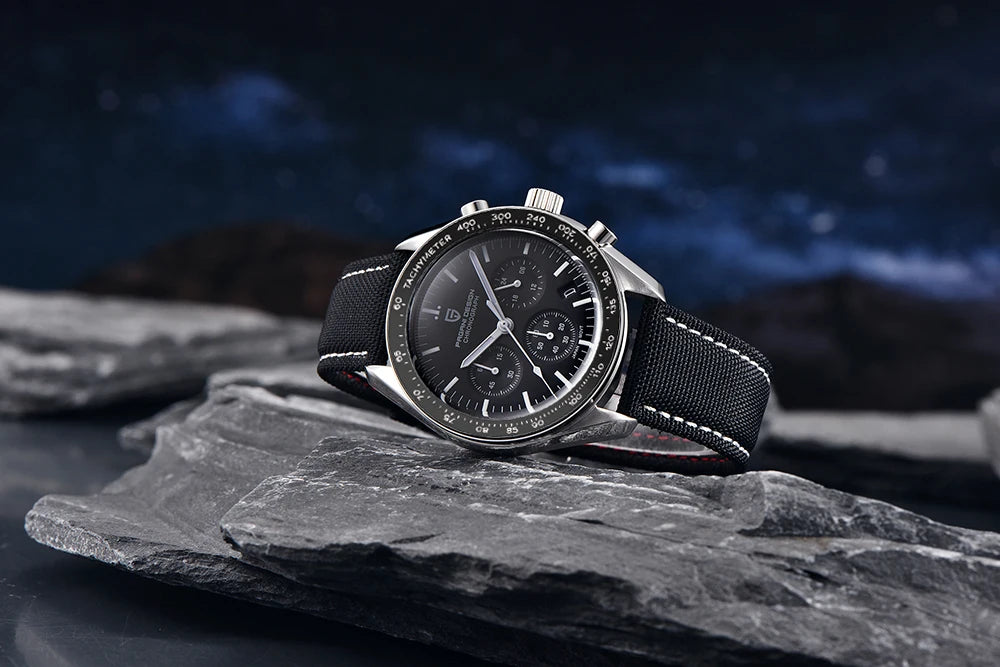 PAGANI DESIGN Moon sat – luksuzni kvarcni kronograf za muškarce, sportski stil, safirno staklo s antirefleksivnim premazom, luminescentni prikaz