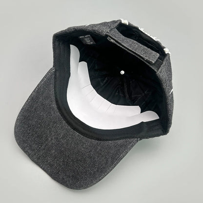 Niche Hip Hop Letter Flame Flag Baseball Hats New Unisex Sunshade Personal Versatile Color Block Fashion Retro ins Peaked Caps